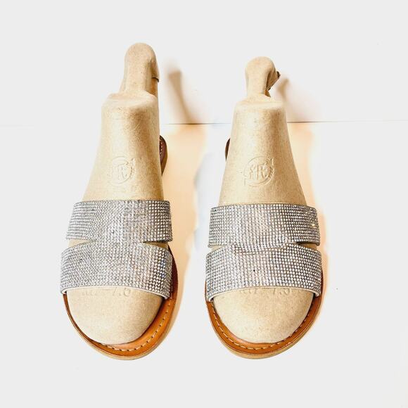 Rock & Candy By Zigi Rhinestone Flat Sandal Slide - Picture 2 of 13